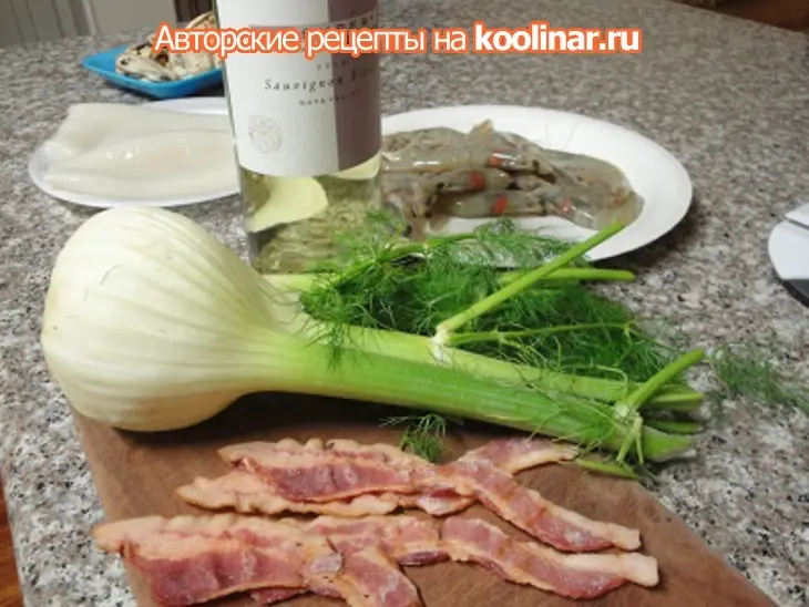 Суп с фенхелем,карри и морскими друзьями: шаг 4