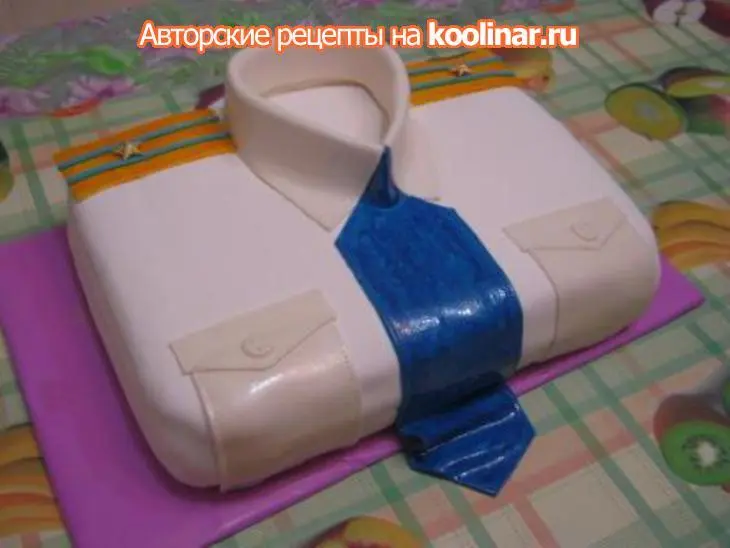 Торт "рубашка" (мк украшения): шаг 21