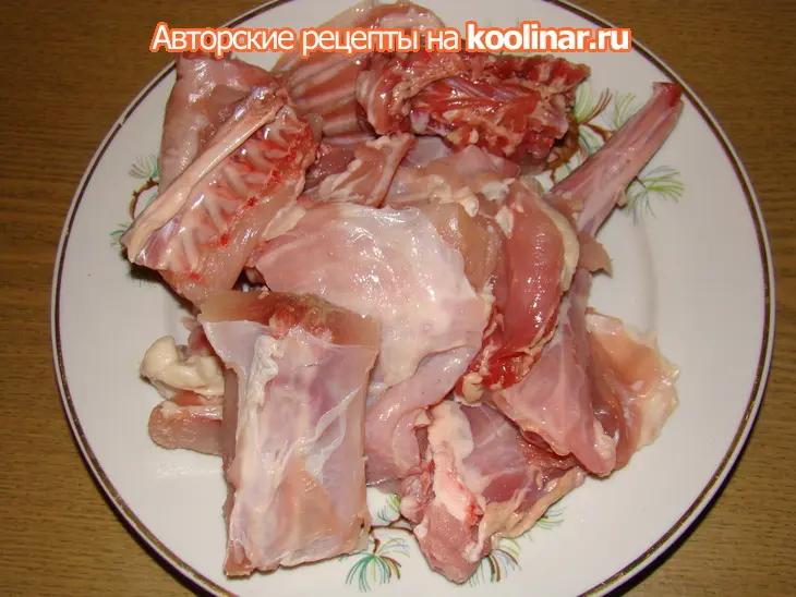 Кролик тушеный с картофелем: шаг 1