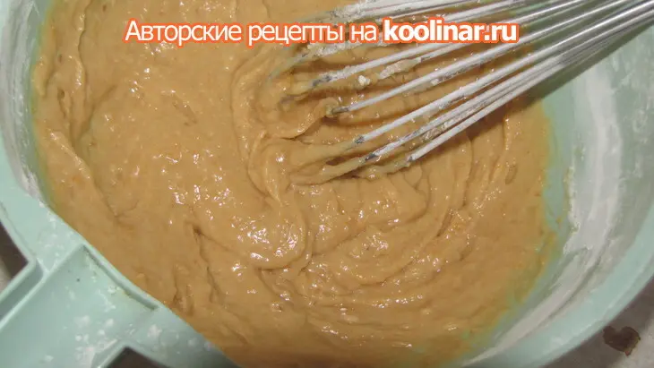 Постный кекс  абрикосовым джемом и сухофруктами,: шаг 3