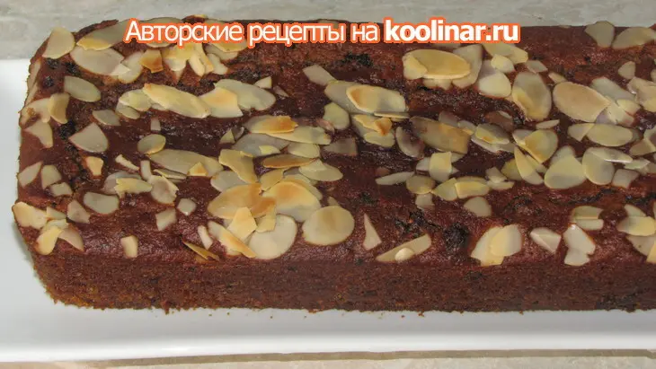 Постный кекс  абрикосовым джемом и сухофруктами,: шаг 5