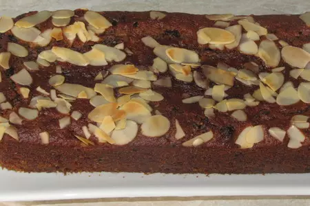 Постный кекс  абрикосовым джемом и сухофруктами,: шаг 5
