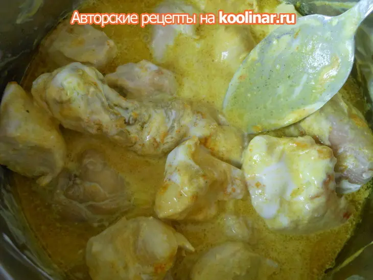 Пряный цыпленок с кардамоном в сливочном соусе: шаг 5