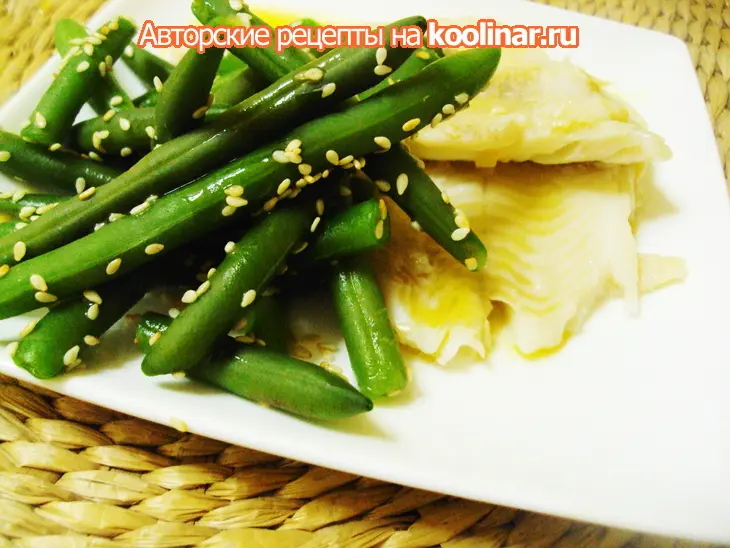 Морской язык с зеленой фасолью (ужин за 20 минут).: шаг 4