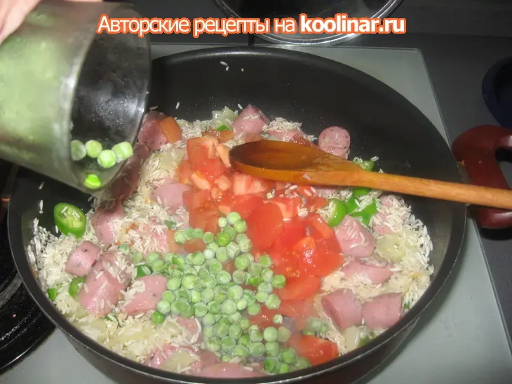 Arroz con chorizo (рис с чоризо): шаг 7