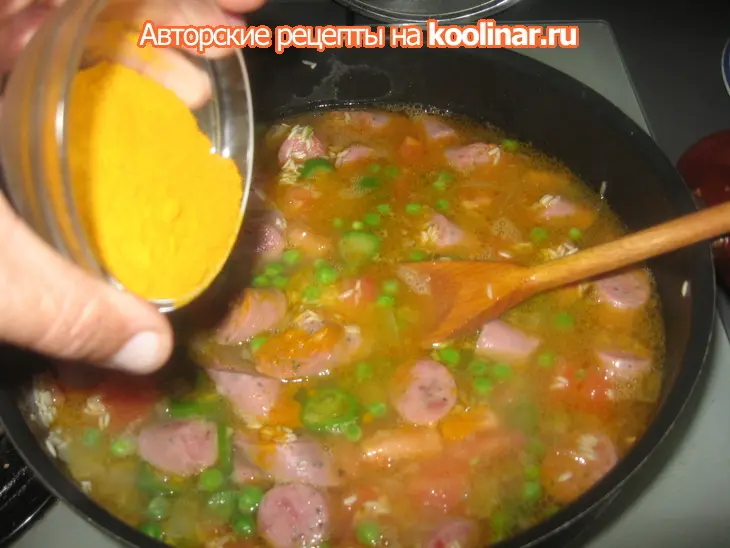 Arroz con chorizo (рис с чоризо): шаг 8
