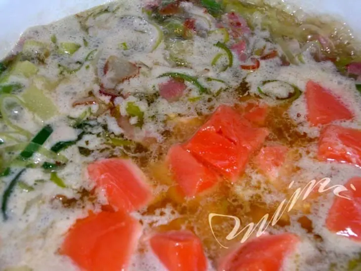 Чаудер с лососем и морепродуктами: шаг 4