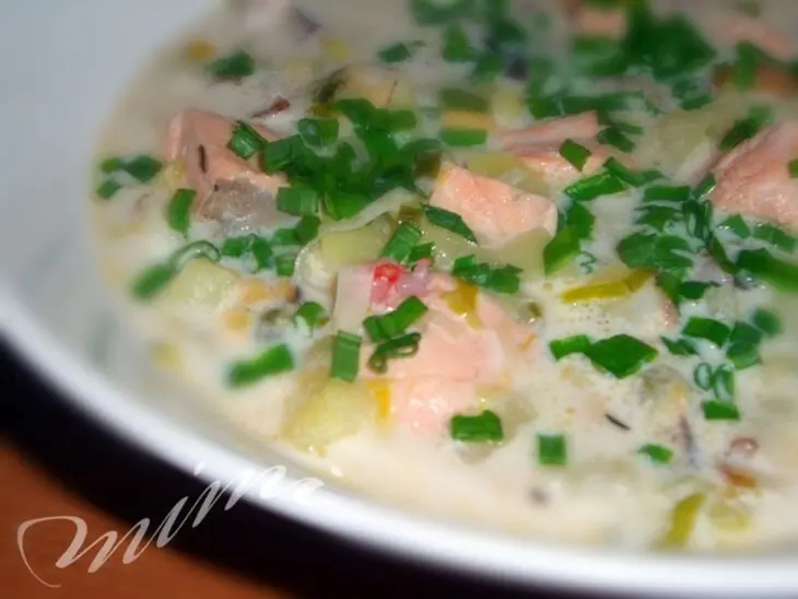 Чаудер с лососем и морепродуктами: шаг 5