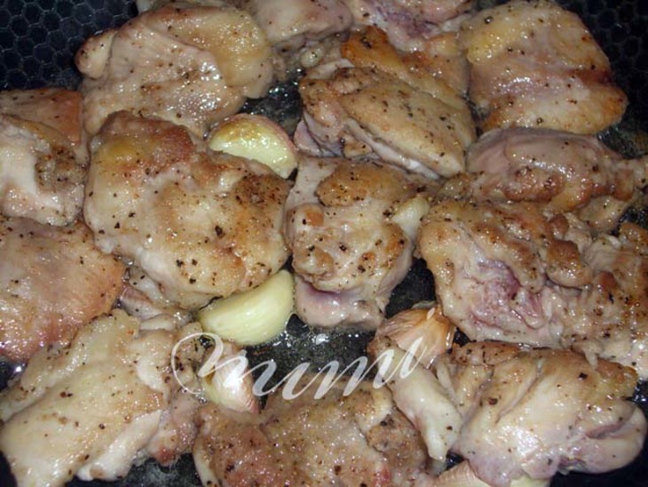 Цыпленок в чесночном соусе: шаг 2