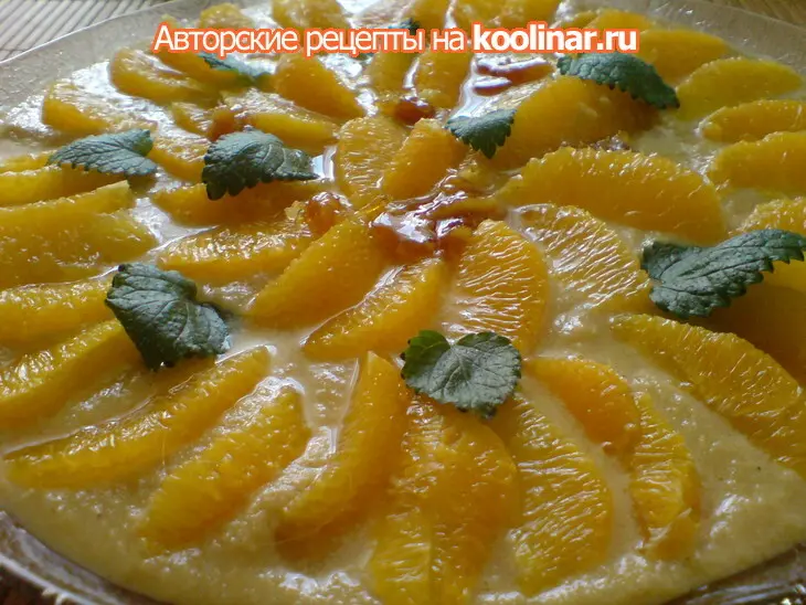 Десертный апельсиновый салат с коричным соусом: шаг 6