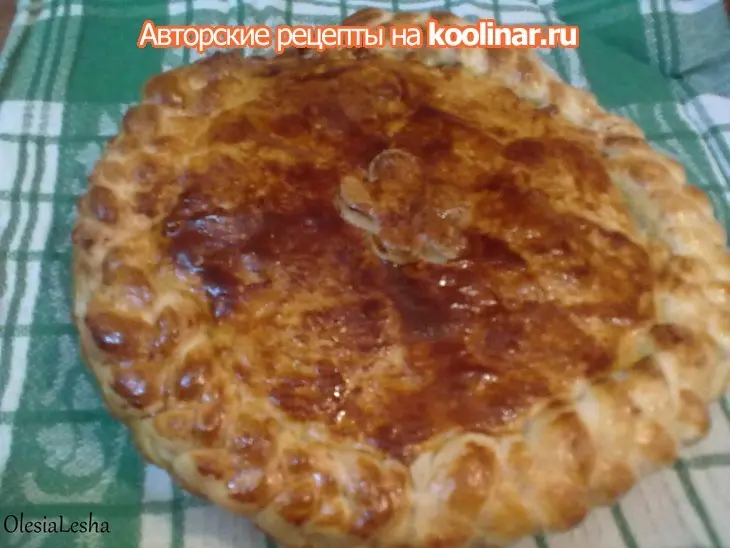 Пирог со шпинатом  и сыром фетакса...в яичной заливке))): шаг 13