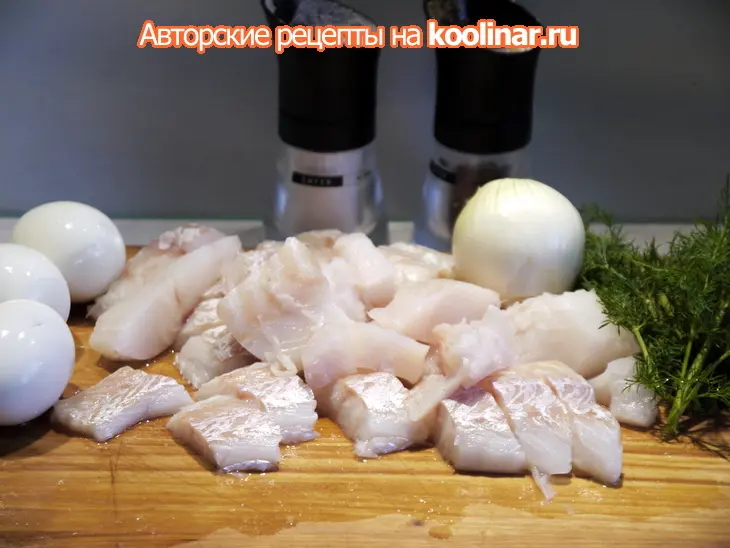 Рыбные котлетки „fish-nuggets“ (альтернатива рыбным палочкам): шаг 1