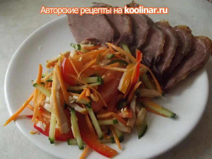 Салат тори кунсэй и жареный гусь: шаг 1