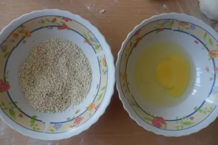 Колобки с мясом и кунжутом: шаг 13