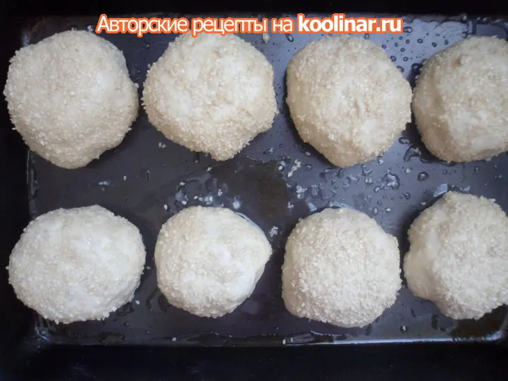 Колобки с мясом и кунжутом: шаг 14