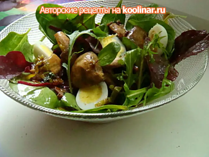 Овощной салат с грибами: шаг 4