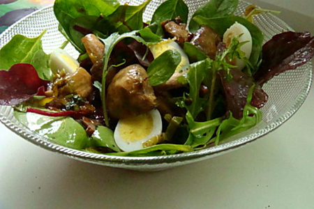 Овощной салат с грибами: шаг 4