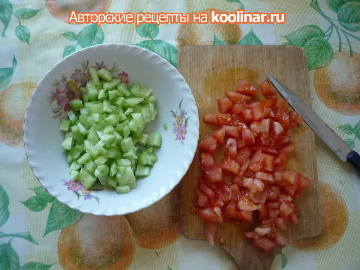 Шопский салат из болгарии: шаг 3