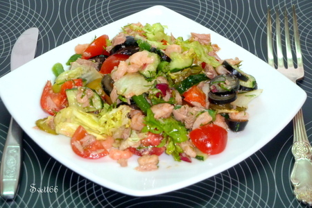 Салат с тунцом и креветками "вечерний милан": шаг 8