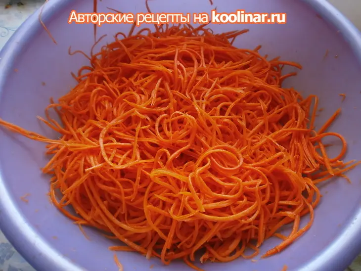 Салат из моркови по-корейски: шаг 3