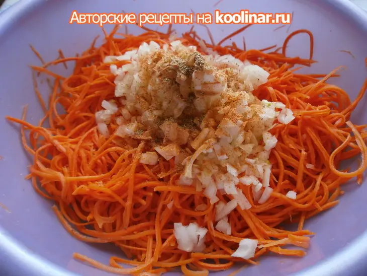 Салат из моркови по-корейски: шаг 4