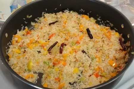 Гарнир к мясу по мексикански: шаг 4
