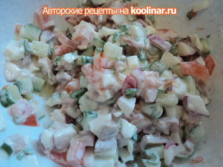 Салат "весенний": шаг 2