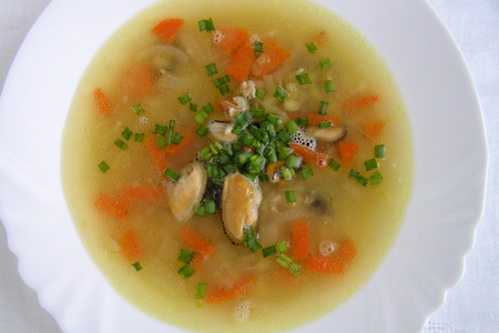Гороховый суп с мидиями и сельдереем: шаг 7