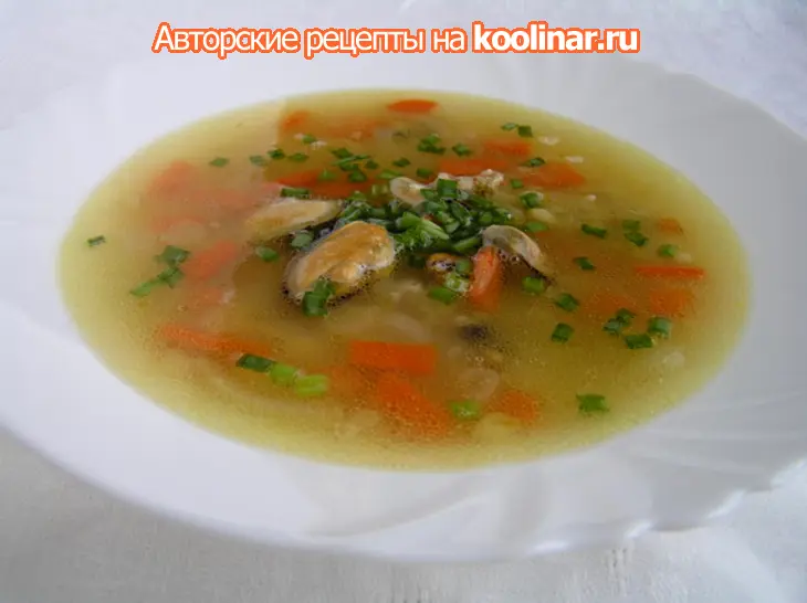Гороховый суп с мидиями и сельдереем: шаг 8