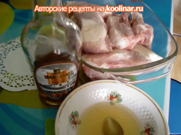 “ мы не пьяные,… мы  румяные…” свиные рёбрышки, запечённые в коньяке.: шаг 2