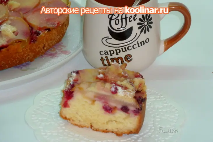 Фруктовый пирог " яблочно-грушевая дружба с клюквой": шаг 8