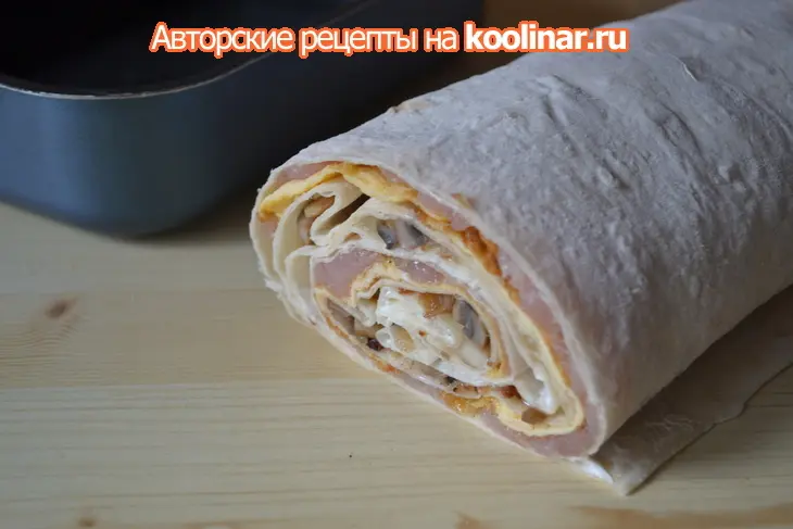 А-ля штрудель с курицей и грибами: шаг 7