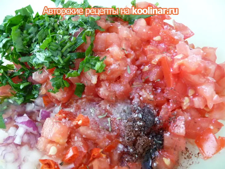 Acili ezme salata или острый салат: шаг 3