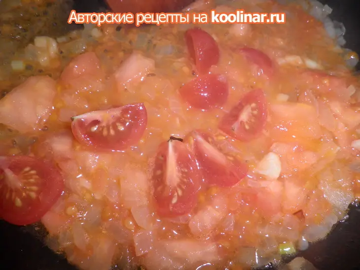Паста с рыбой, запечённая в помидоре: шаг 3