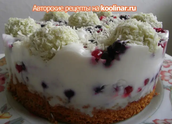 Постный торт "кокосово-ягодное наслаждение": шаг 9