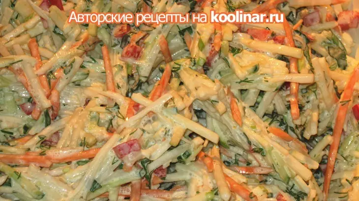 Супер-витаминный салат из кольраби: шаг 4