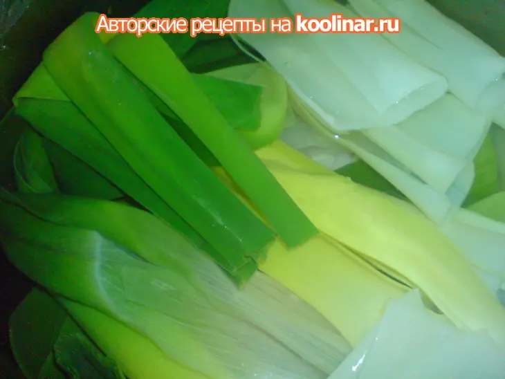 "голубцы"  из порея: шаг 1