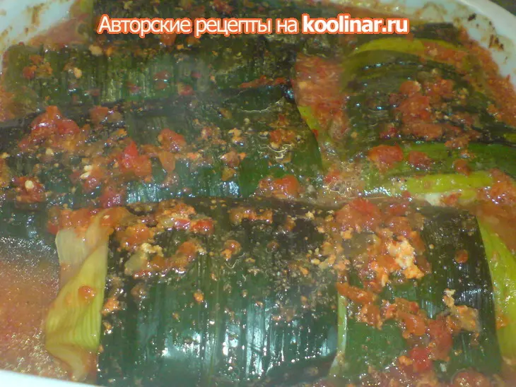 "голубцы"  из порея: шаг 8