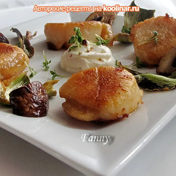 Морские гребешки с артишоками и маскарпоне: шаг 3
