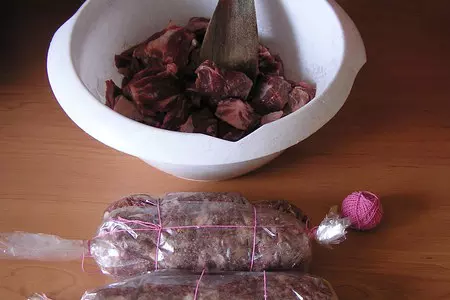 Колбаса мясная   паровая с желатином: шаг 1