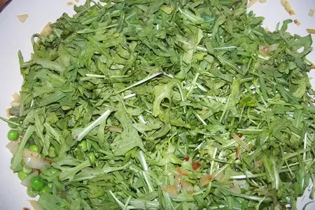 Тальятелле с рукколой и зеленым горошком: шаг 5