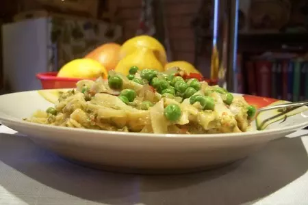 Тальятелле с рукколой и зеленым горошком: шаг 9