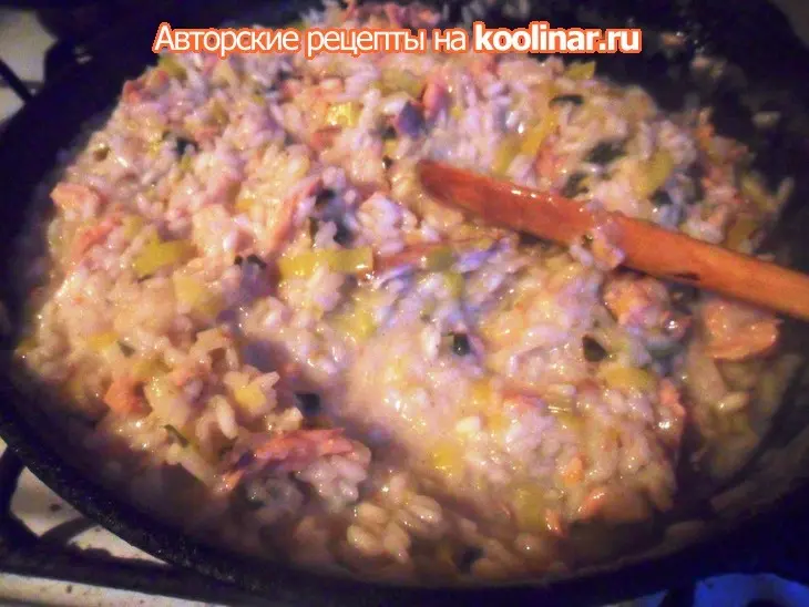 Ризотто с копчёной рыбой: шаг 4