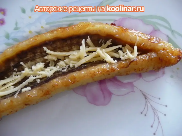 Банановые лодочки с начинкой: шаг 5