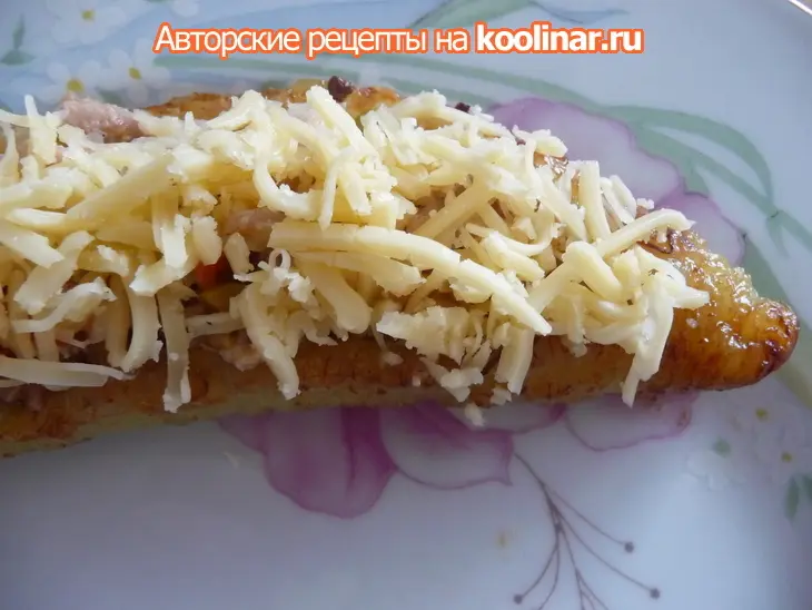 Банановые лодочки с начинкой: шаг 7