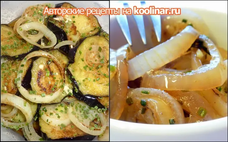 Лук маринованный на закуску и баклажаны под шашлыки: шаг 2