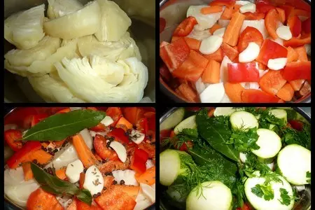 Капуста с овощами в рассоле ... (остатки сладки): шаг 2