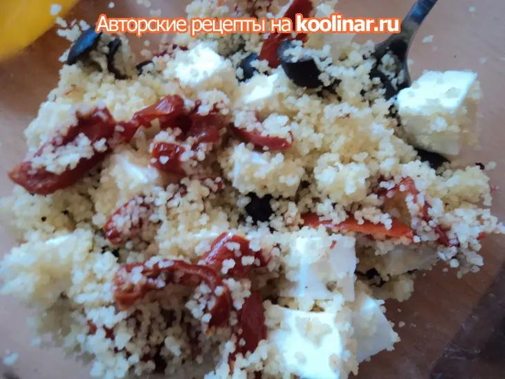 Перец фаршированный кускусом, брынзой и овощами.: шаг 4