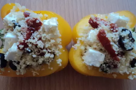 Перец фаршированный кускусом, брынзой и овощами.: шаг 5
