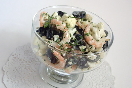Салат с цветной капустой и креветками: шаг 1